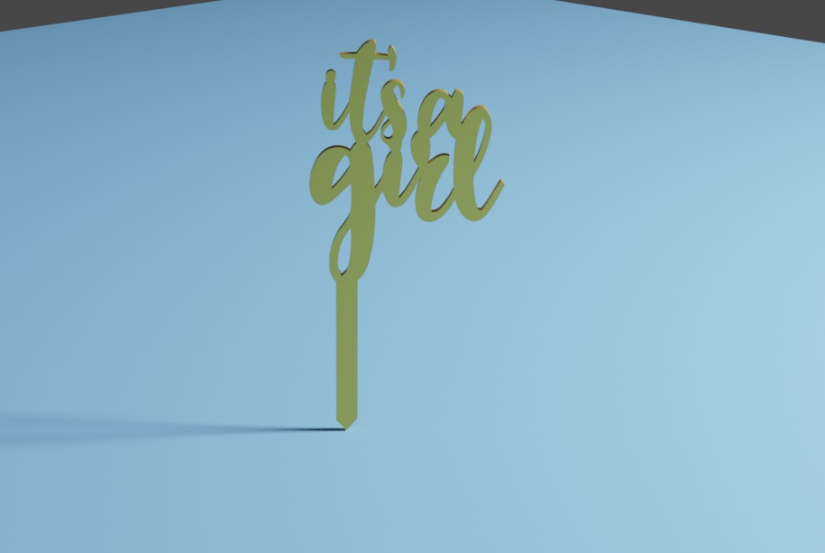 STL file Its a Girl Cake Topper・3D printing model to download・Cults