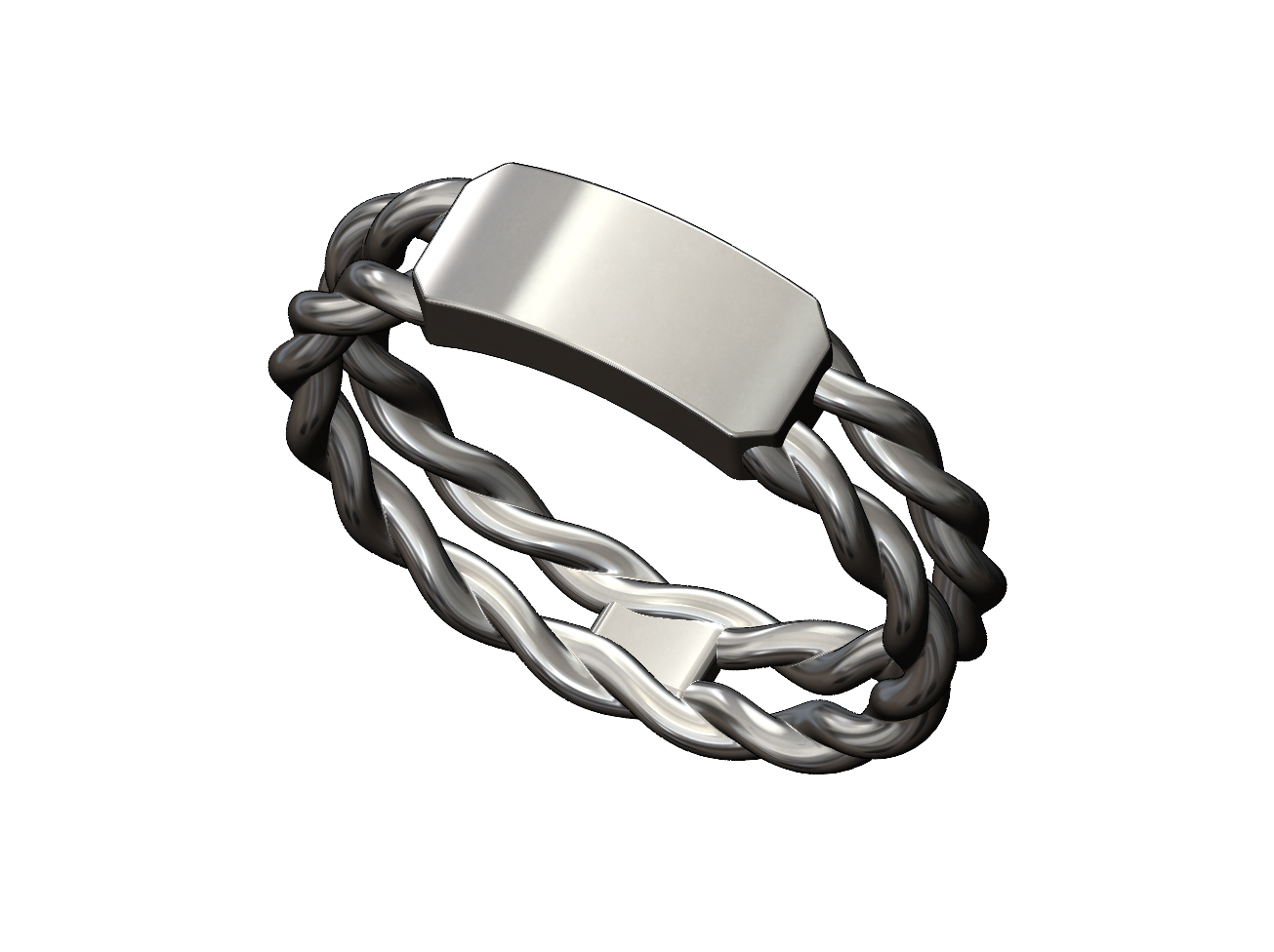 STL file Double braided wire tag ring 3D print model 💍・3D printable ...