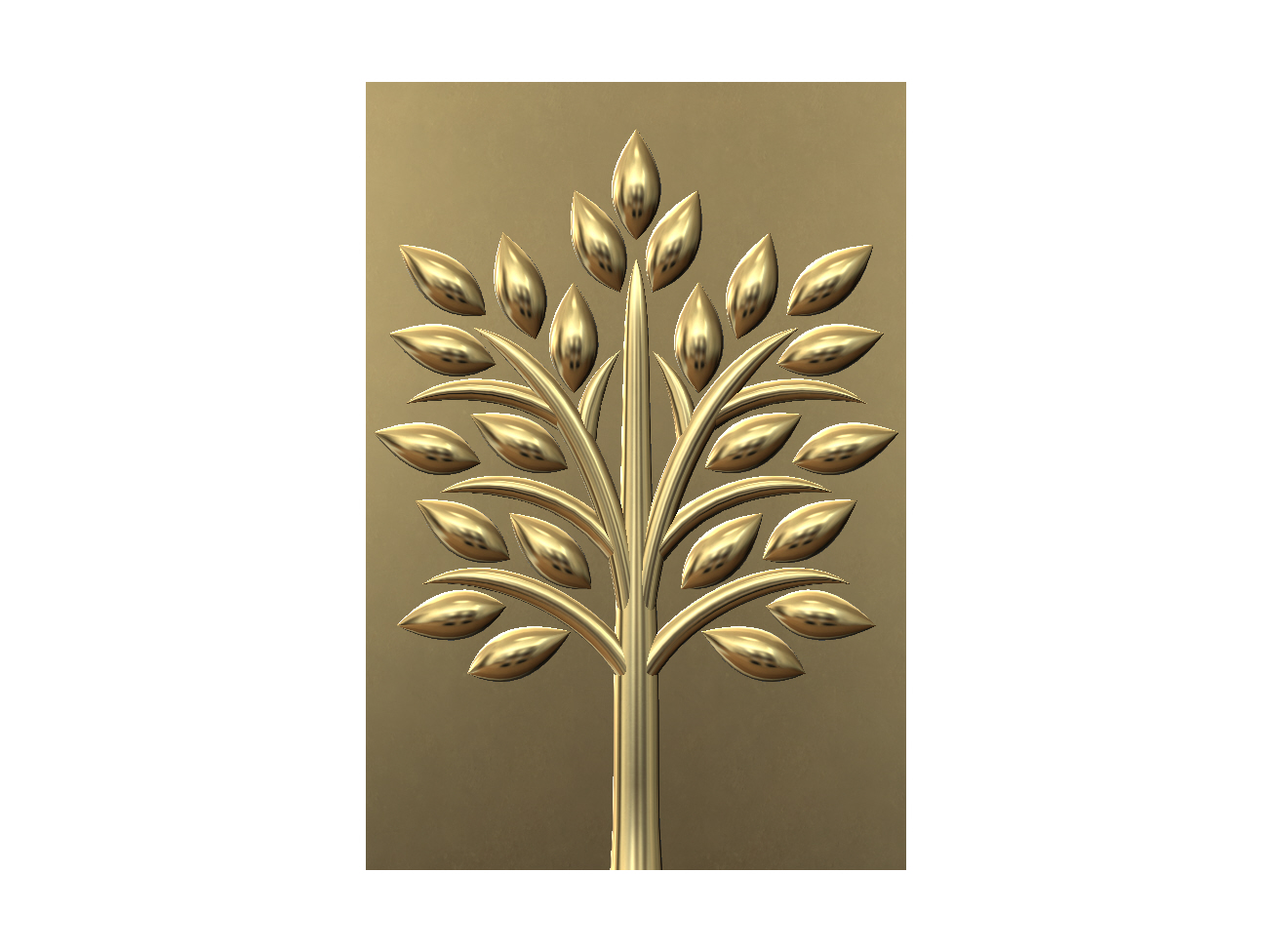 STL file Simple tree relief 3d panel 3D print model・3D printing idea to