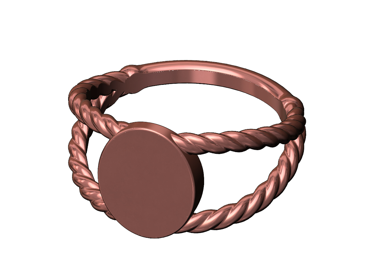 STL file Oval twisted wire ring 3D print model 💍・3D printing