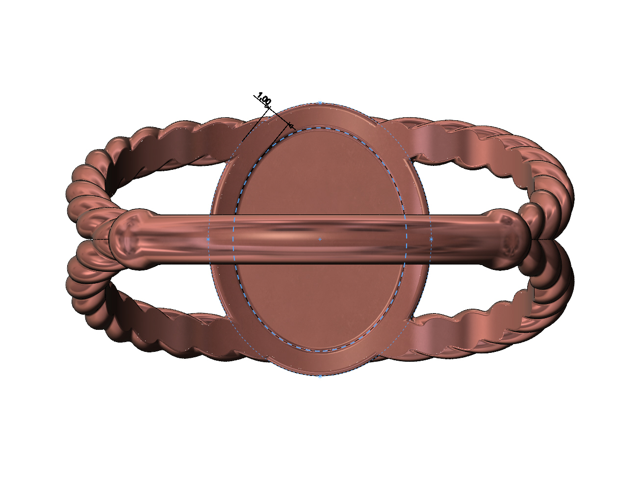 STL file Oval twisted wire signet ring 3D print model 💍・3D printing ...