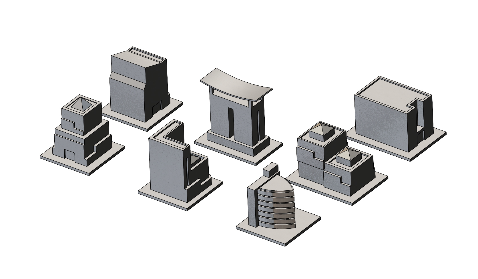 STL file Miniature modern buildings 3d print models 🏗️・3D print model ...
