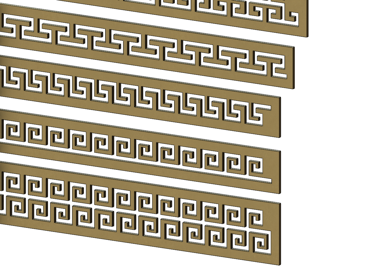 Download 3MF file Greek key pattern strips 3D print model • 3D ...