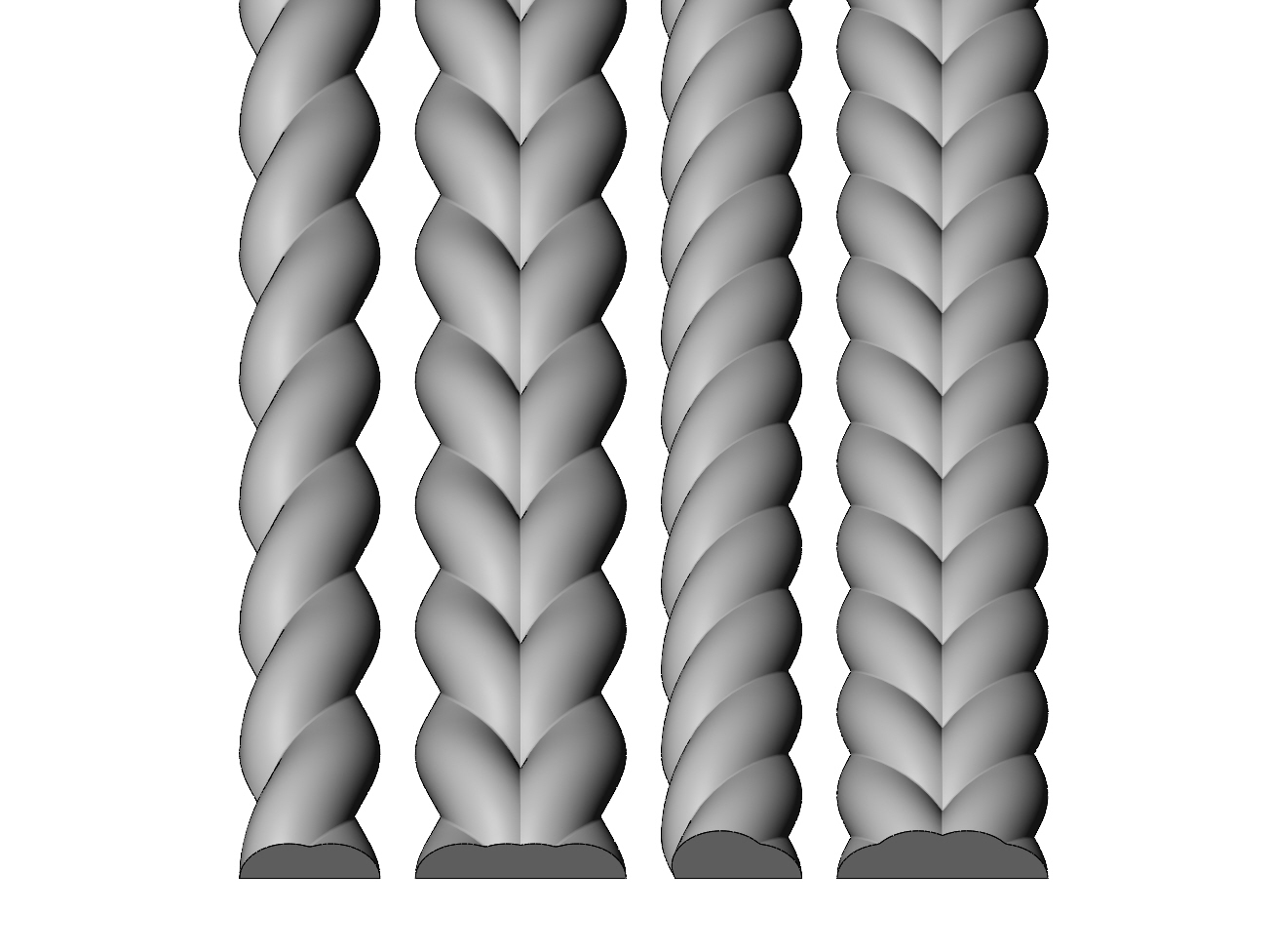 STL file Rope and braids pattern relief 3D print model 🪵・3D printer