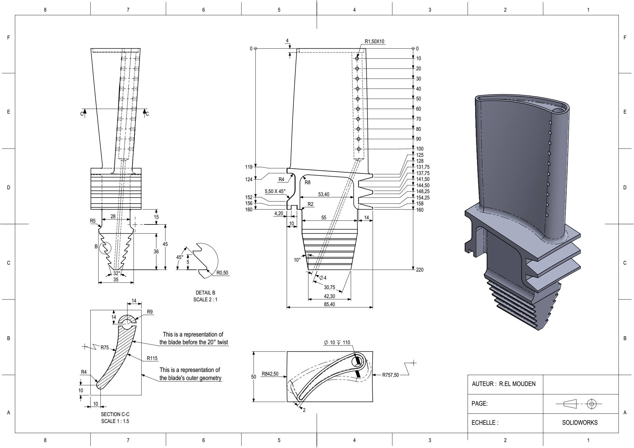STL file Turbine blade 3d print model 🛩️・3D printing design to download