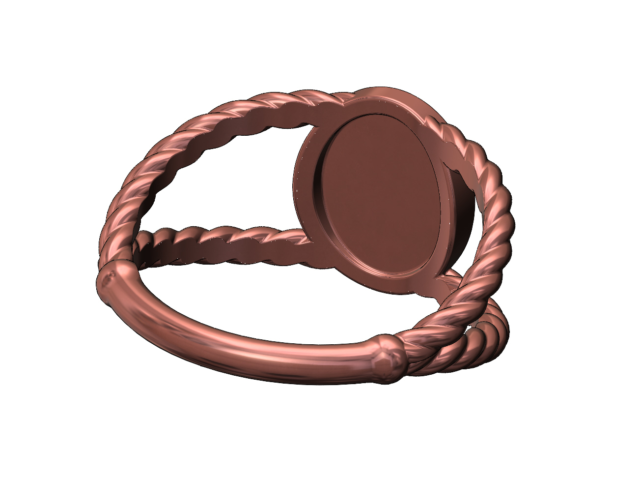 STL file Oval twisted wire ring 3D print model 💍・3D printing