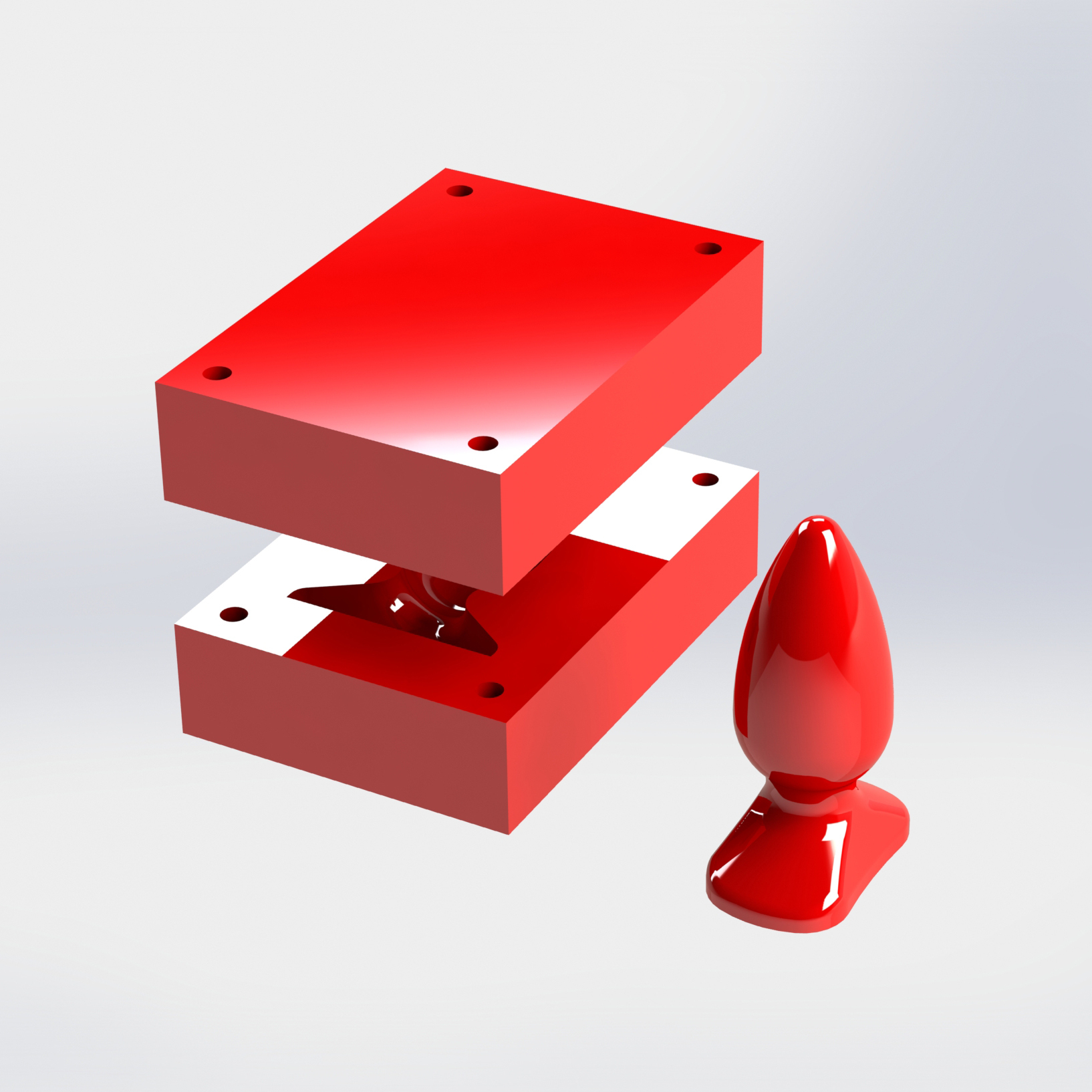 STL file Buttplug 1.25in - Casting Mold (Plus Buttplug model) ・3D ...