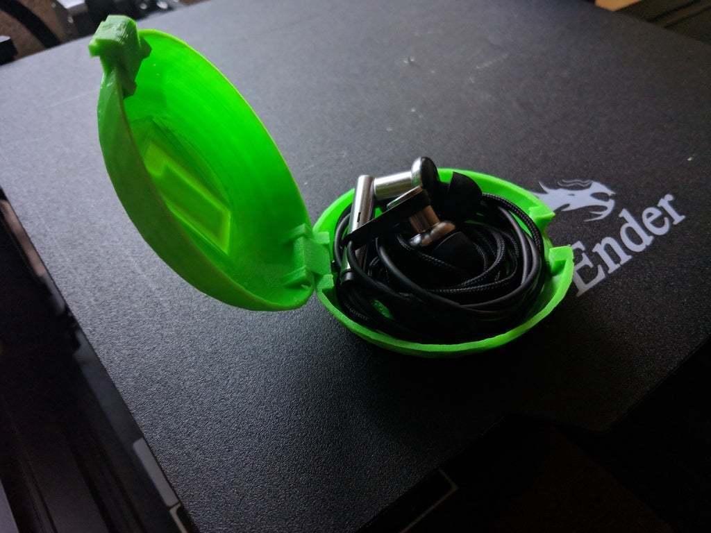 Free STL file PrintInPlace Earphone Case・3D printable model to