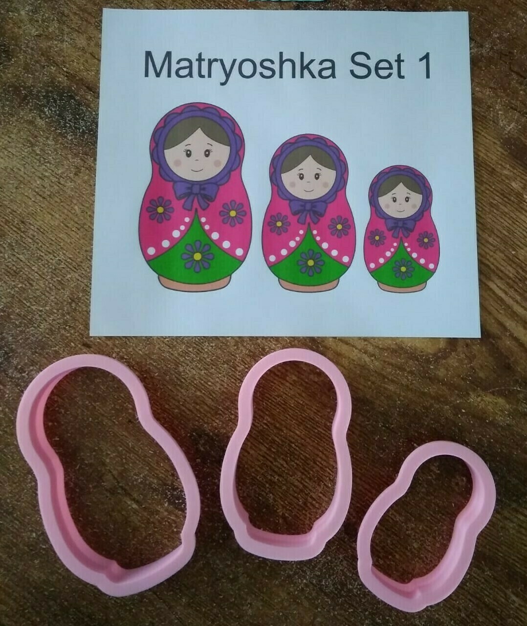 STL file Matryoshka / Nesting dolls Cookie Cutter Set・Design to
