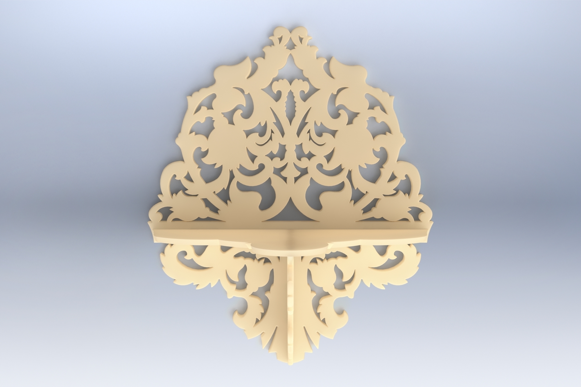 STL file Carved wall shelf・3D printer model to download・Cults