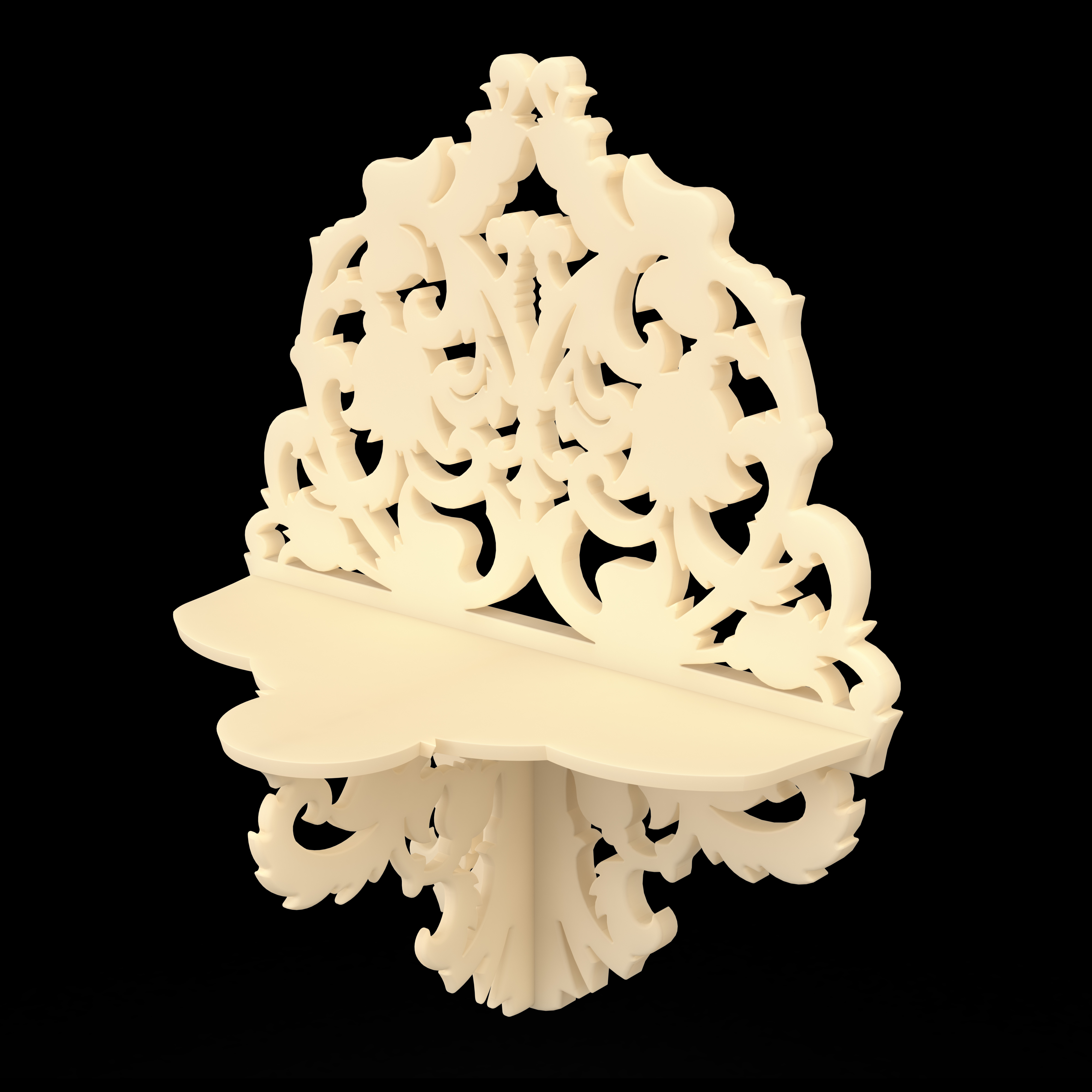 STL file Carved wall shelf・3D printer model to download・Cults
