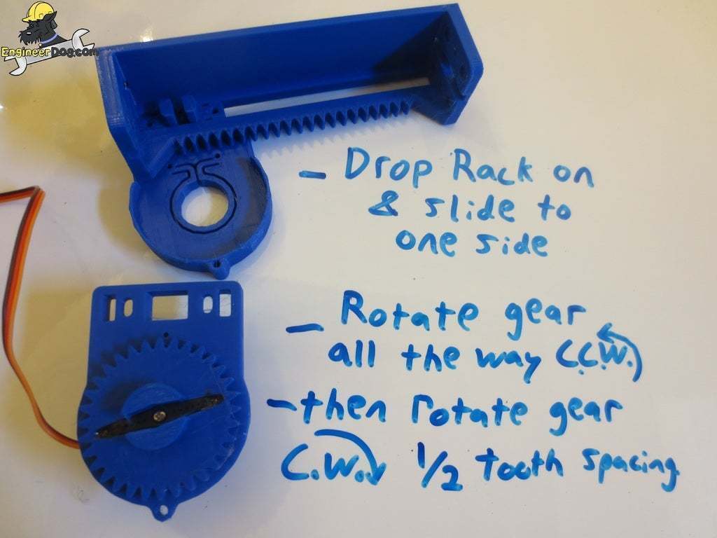 Free STL file Rack & Pinion Linear Actuator Servo Joint Module *Tiny ...