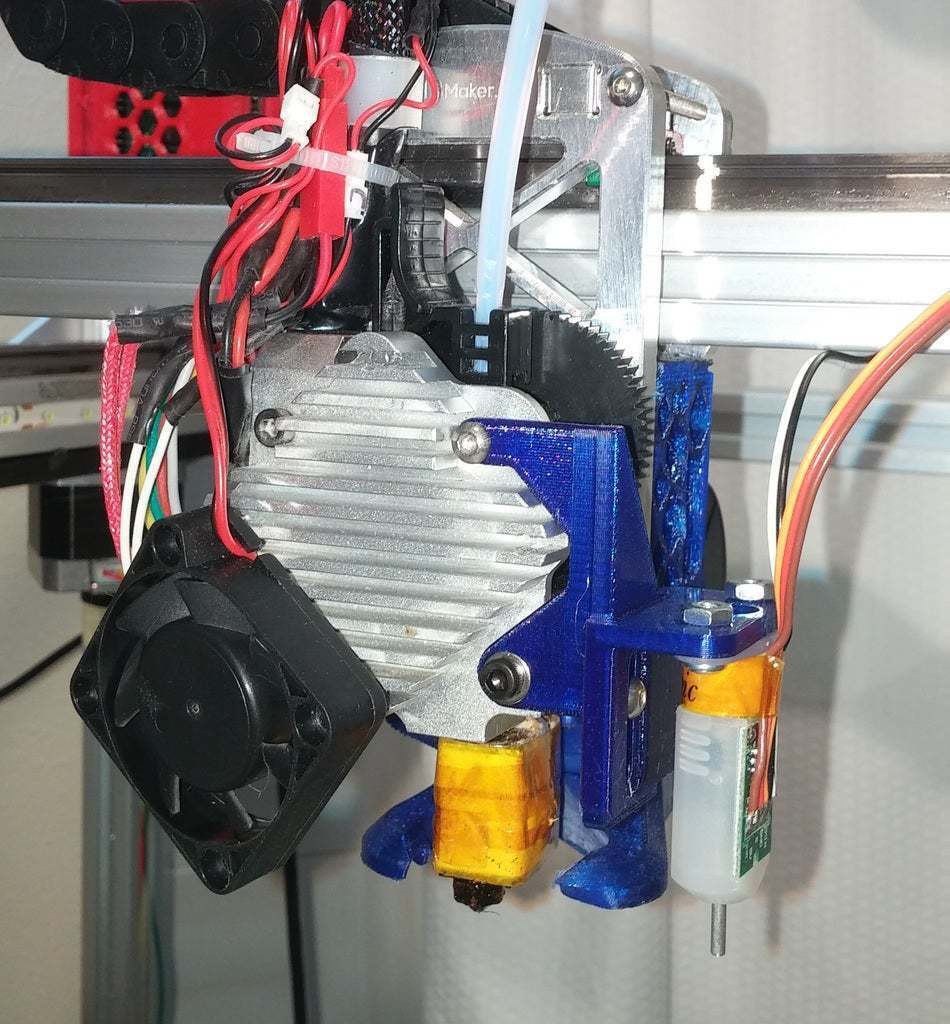 Download free STL file Adjustable BLTouch mount for Titan Aero extruder ...