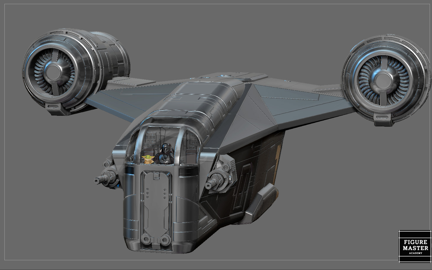 3D file RAZOR CREST WITH COCKPIT MANDALORIAN STARWARS DISNEY 3D PRINT