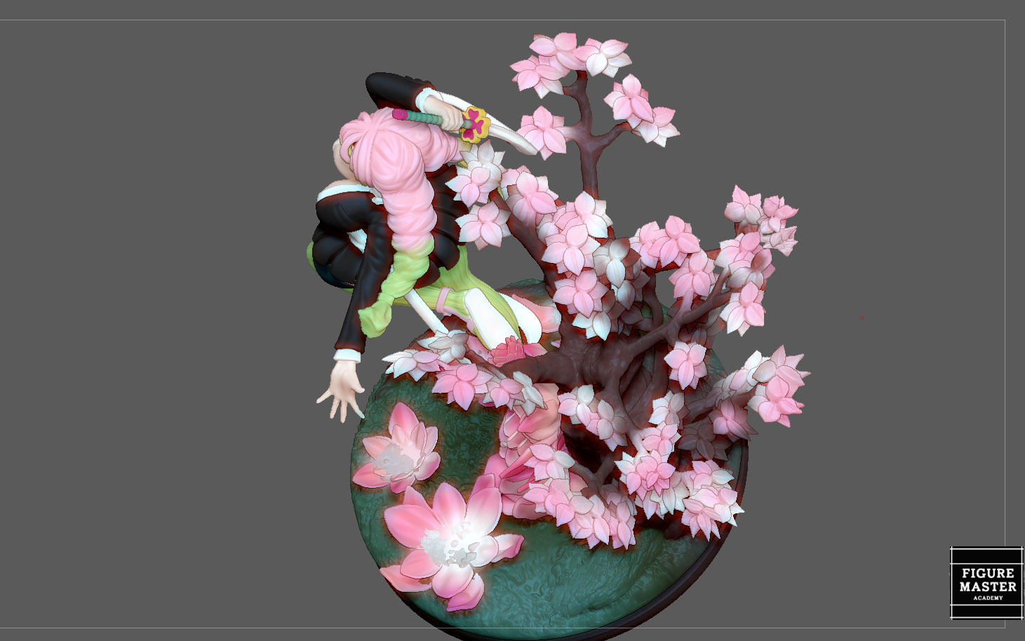 Download STL file KANROJI Mitsuri KIMETSU NO YAIBA ANIME SEXY GIRL