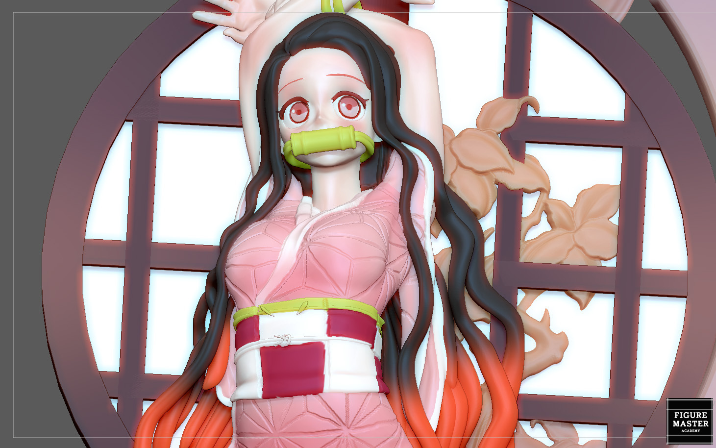 STL file NEZUKO TIE UP VERSION KIMETSU NO YAIBA ANIME CHARACTER PRETTY CUTE  SEXY GIRL 👔・Design to download and 3D print・Cults
