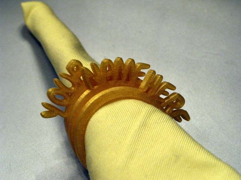 Free STL file Personalized Napkin Rings・Object to download and to 3D ...