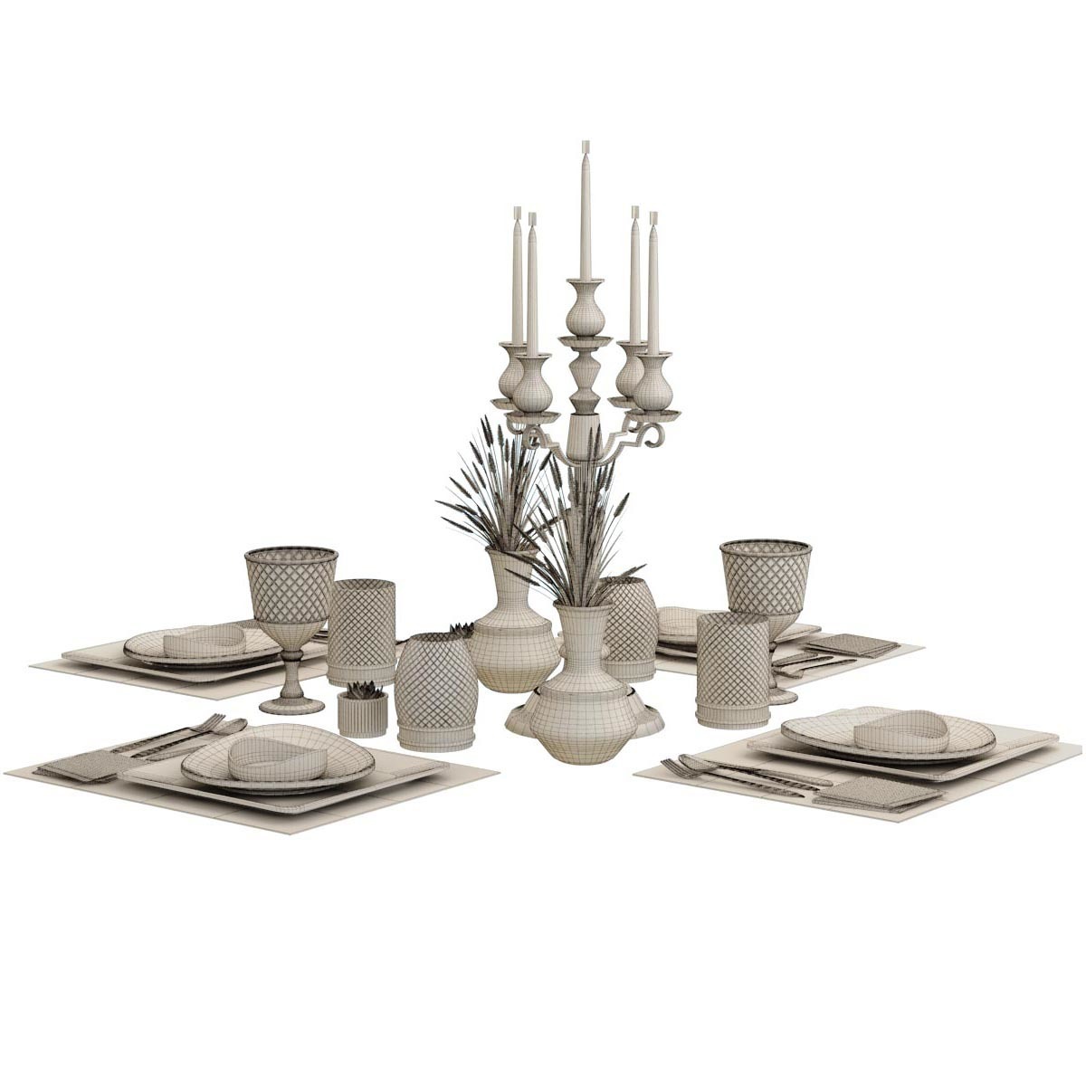 3D file table set 3・3D print object to download・Cults