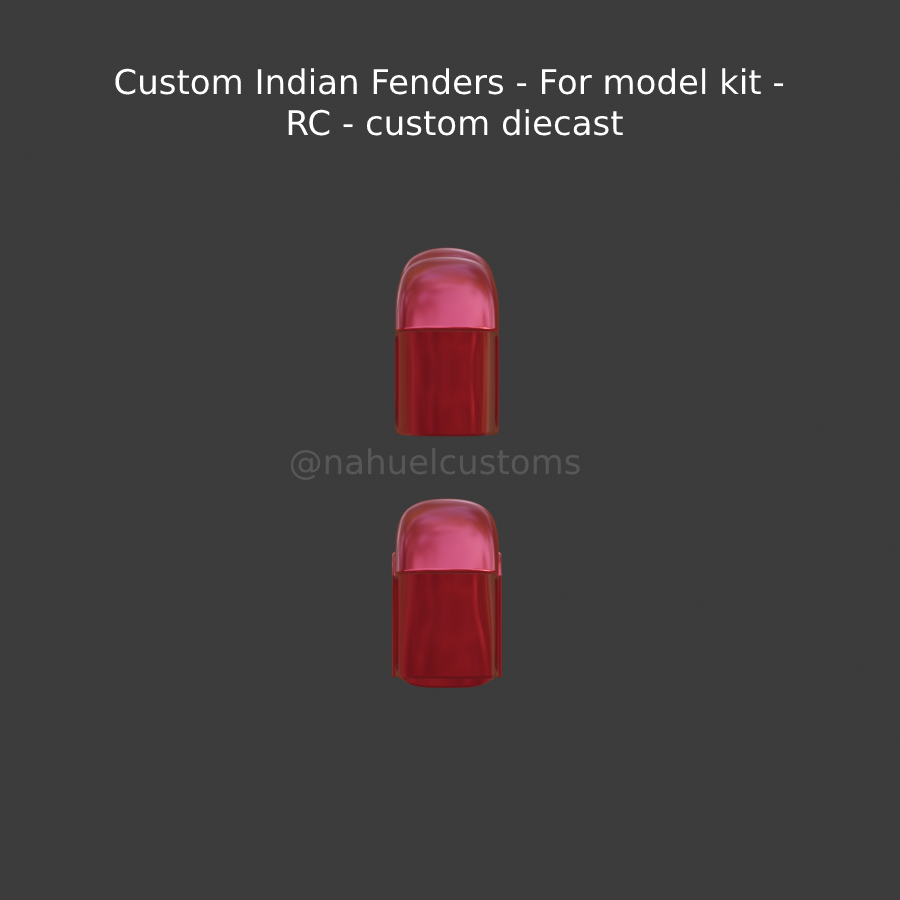 STL file Custom Indian Fenders - For model kit - RC - custom diecast 🏍️ ...