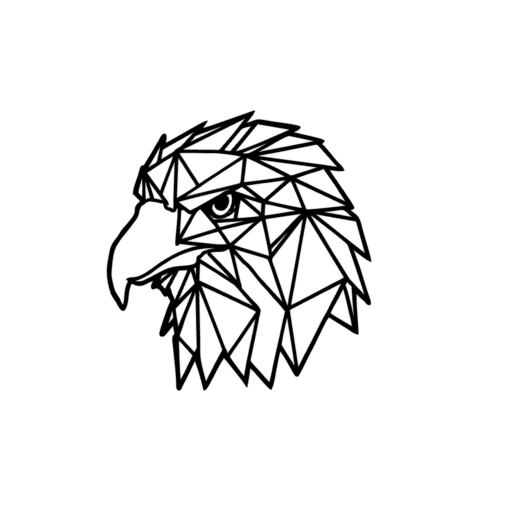 eagle low poly wall art