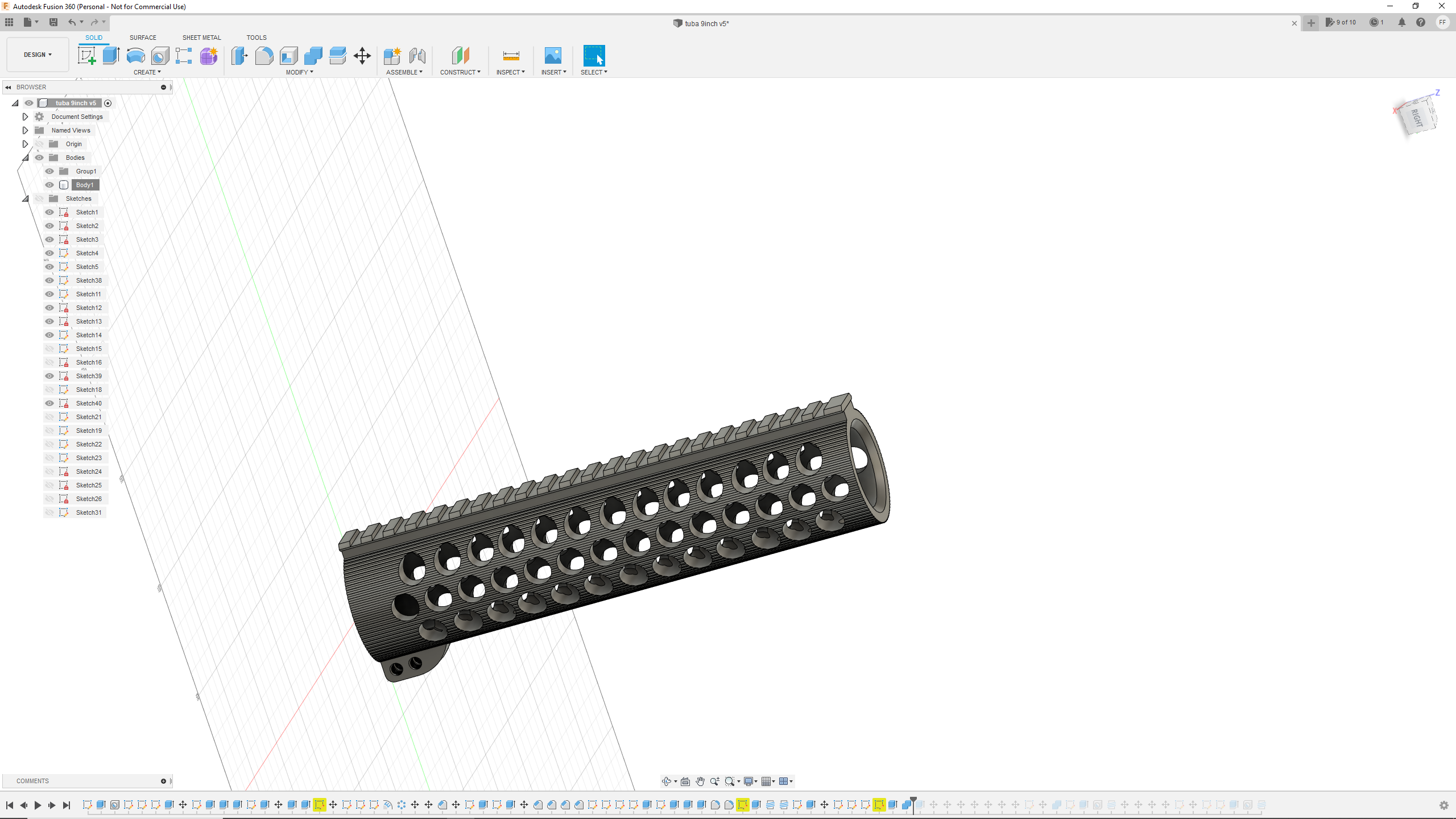 STL file Float rail M4 9inch・Template to download and 3D print・Cults