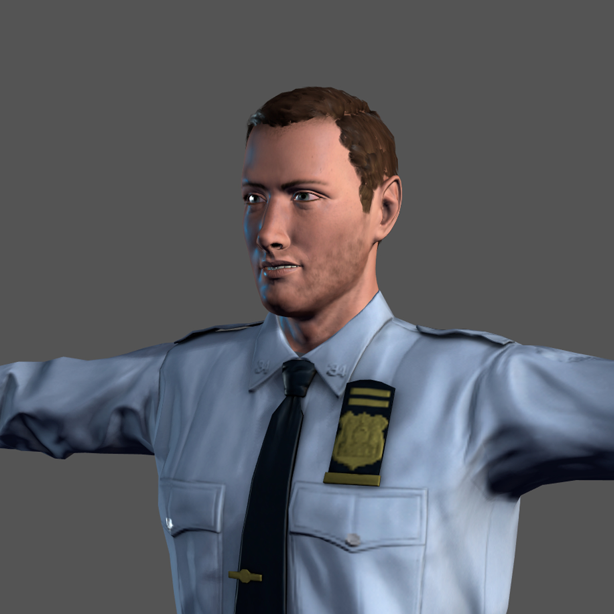Файл 3D Animated Police Officer-Rigged 3d game character Low-poly 3D ...