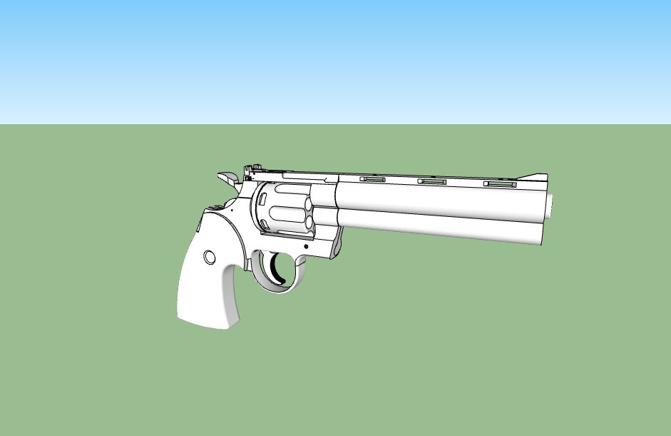 STL file Revolver - Colt Python 🎲・3D printing design to download・Cults