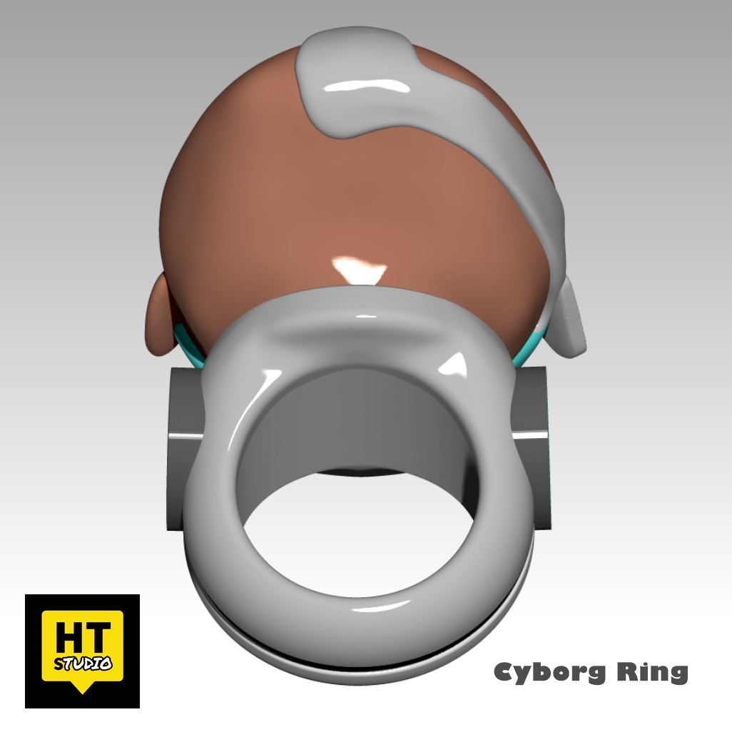 Archivo STL Cyborg Teen Titans Go Ring 💍・Modelo para descargar y ...
