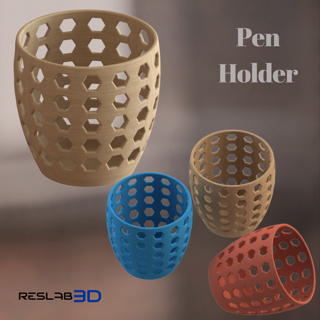 STL file PEN HOLDER POLYGON PATTERN・3D printer model to download・Cults