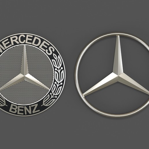 Download OBJ file Mercedes Logo • 3D printer model ・ Cults