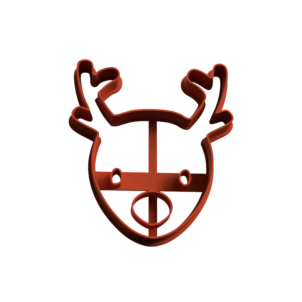 STL file reindeer cookie cutter cortador de reno para galletitas・3D
