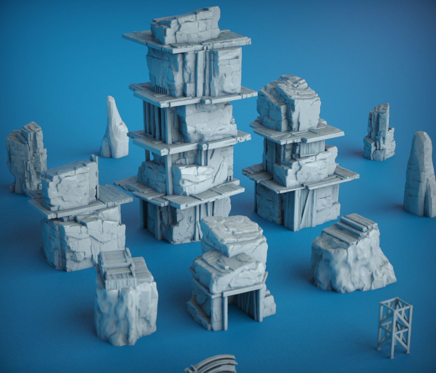 3D file Printable Scenery - Anniversary Blue Bundle・3D print object to download・Cults