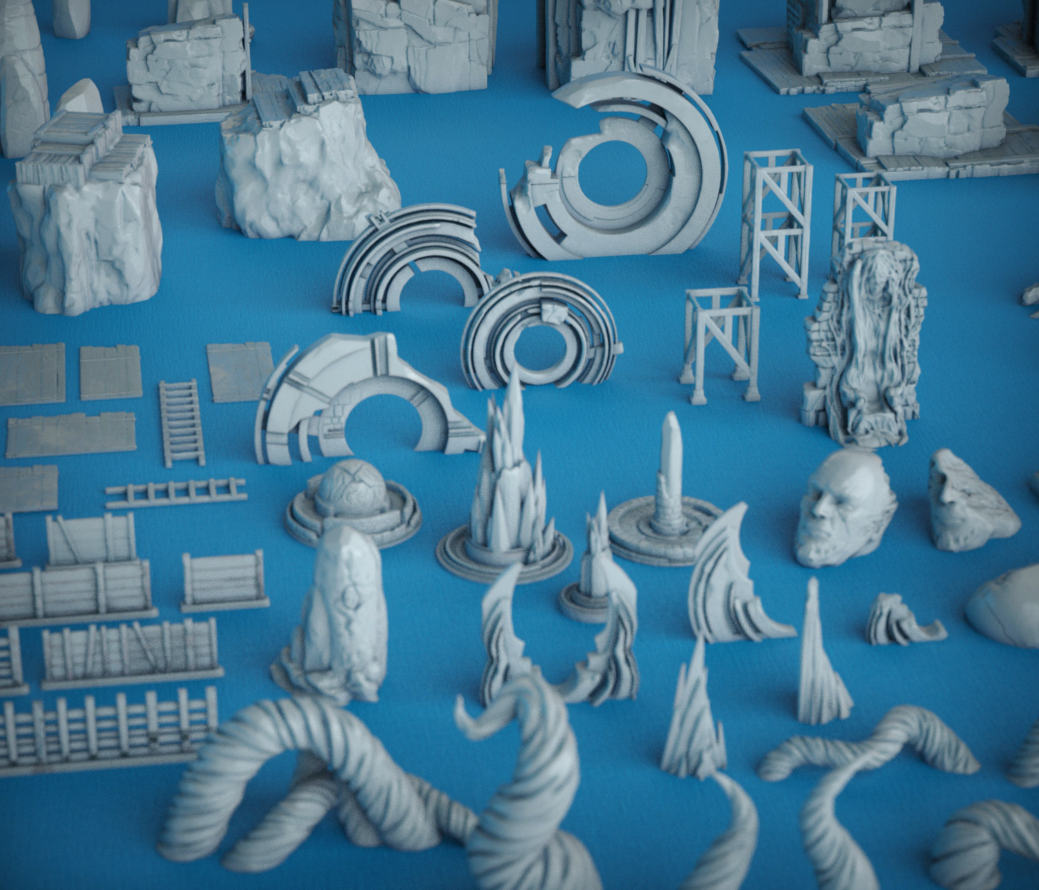 3D file Printable Scenery - Anniversary Blue Bundle・3D print object to download・Cults