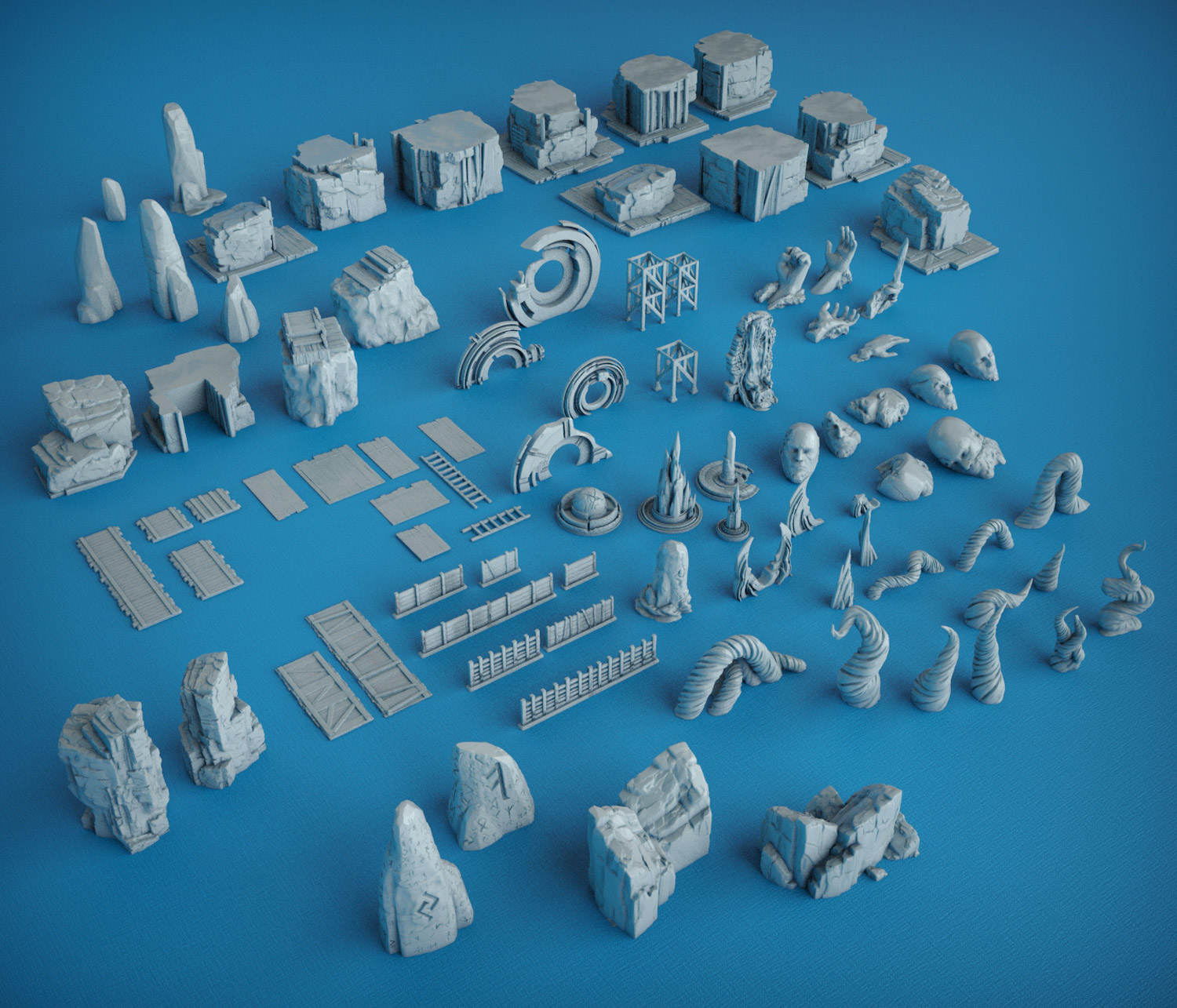 3D file Printable Scenery - Anniversary Blue Bundle・3D print object to download・Cults