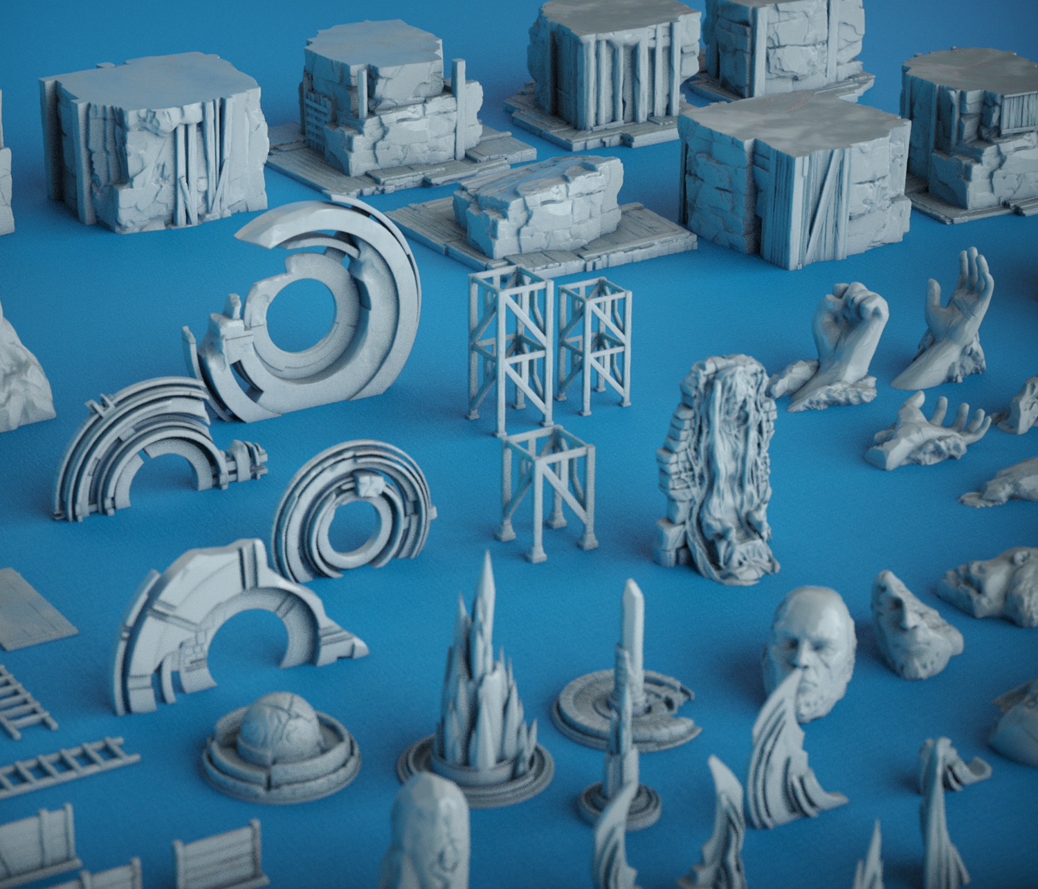 3D file Printable Scenery - Anniversary Blue Bundle・3D print object to download・Cults