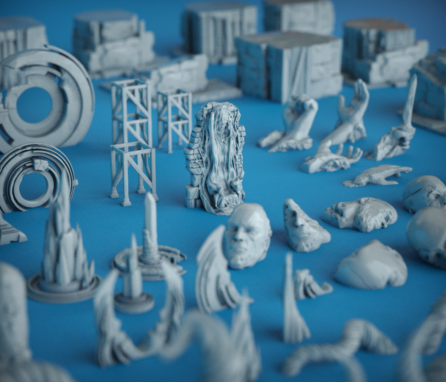 3D file Printable Scenery - Anniversary Blue Bundle・3D print object to download・Cults