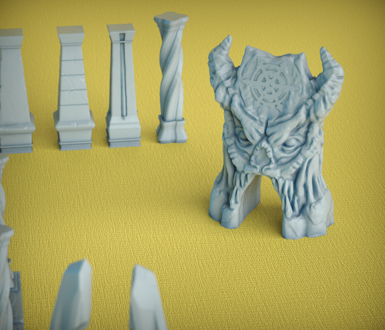 Free 3D file Printable Scenery - Anniversary Yellow Bundle・3D printer model to download・Cults