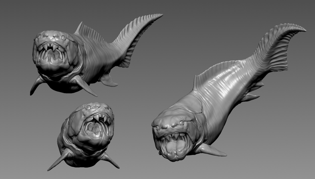 3D file Dunkleosteus - 3D Printable Prehistoric Creature - 3 Poses 3D ...
