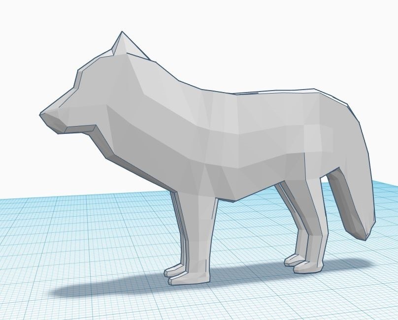 STL file Low poly Wolf・3D printable model to download・Cults