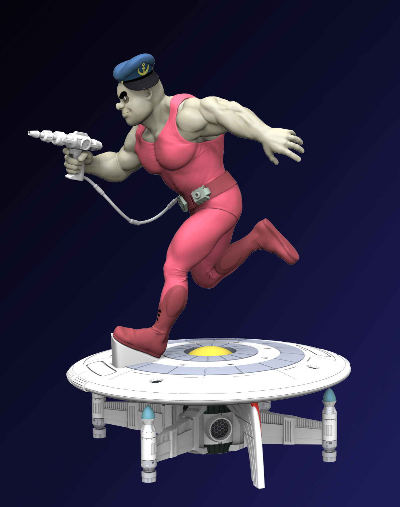Android Otho (Otto) Mala Kapitän Zukunft Capitaine Flam· 3D Datei für ·Cults