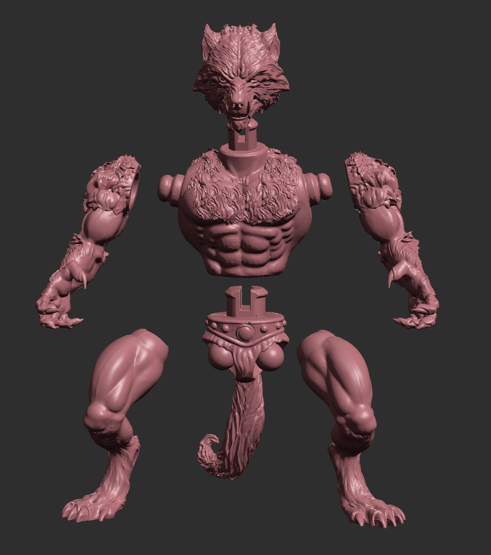 Free OBJ file TERROR werewolf motu・3D printable object to download・Cults