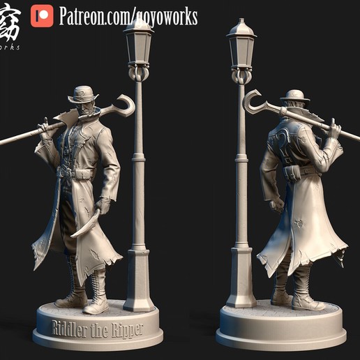 Download STL file 'Riddler the Ripper' & bust • 3D printing design ・ Cults