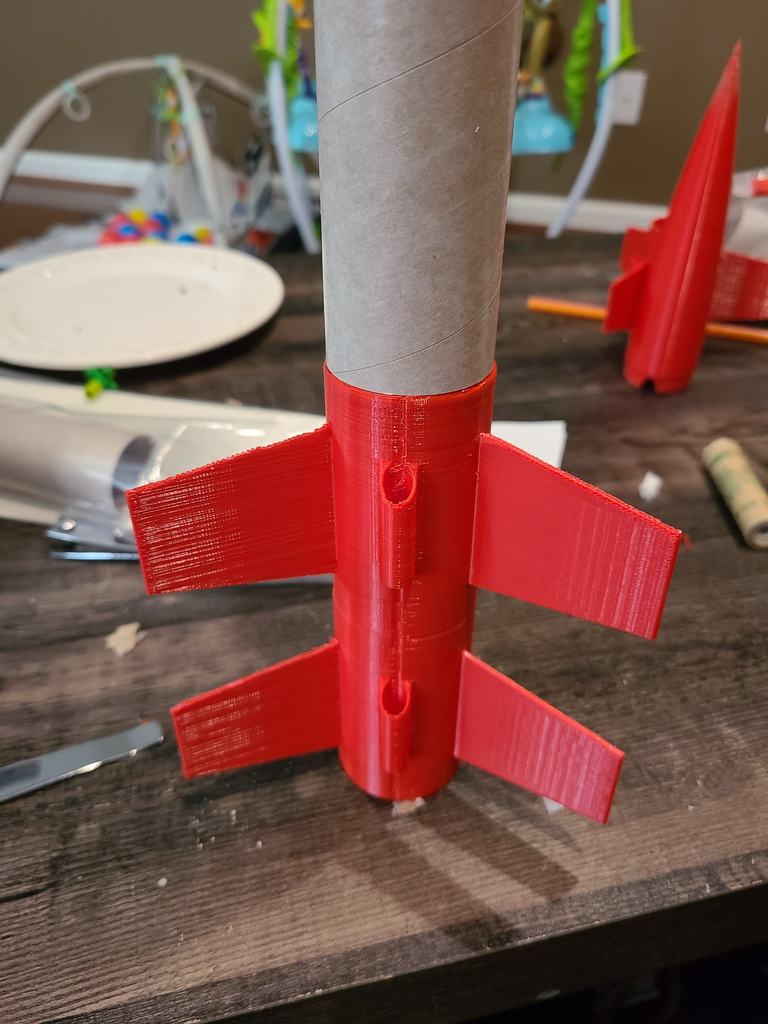 Free 3D file Stackable Rocket Motor Mounts B and C motors Tube Type