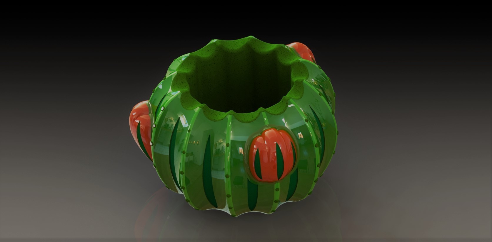CACTUS-SHAPED VASE