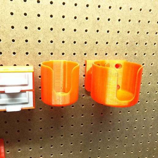Download free STL file Pegboard mounted coffee cup holder • 3D