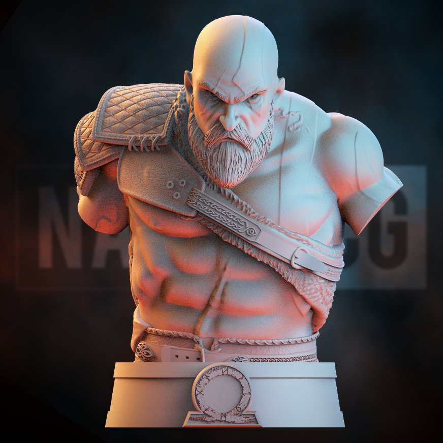 Archivo STL Fan Art Kratos - God of War - BUST・Diseño imprimible en 3D ...