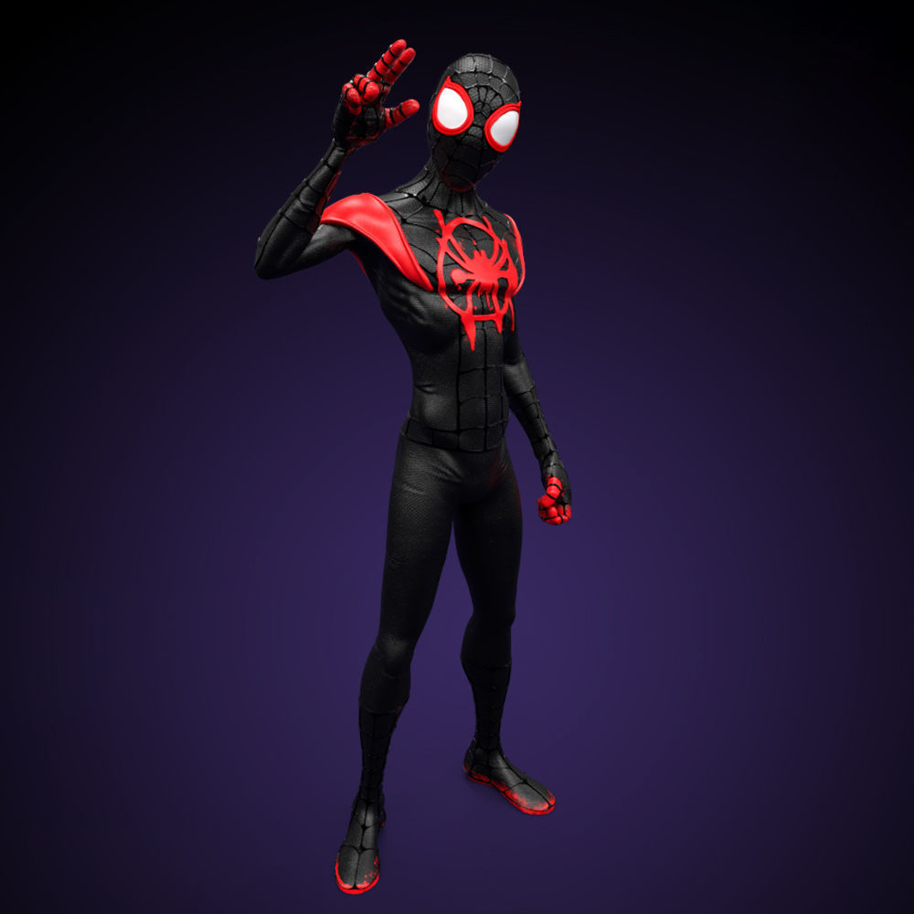 STL file Fanart Miles Morales - Spiderman into the spiderverse version  🦸‍♂️・3D printing design to download・Cults