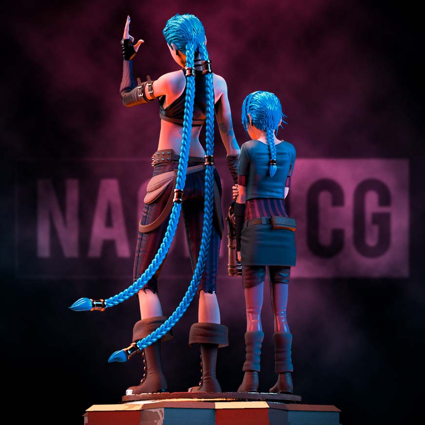 Archivo STL Fan Art Jinx and Powder - Statue 🎨・Modelo de impresión 3D ...