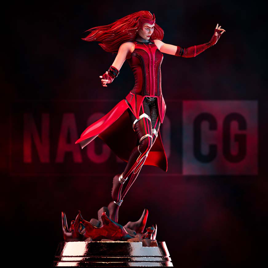 STL file Wanda - Scarlet Witch - Statue 🧙‍♀️・3D print model to download ...