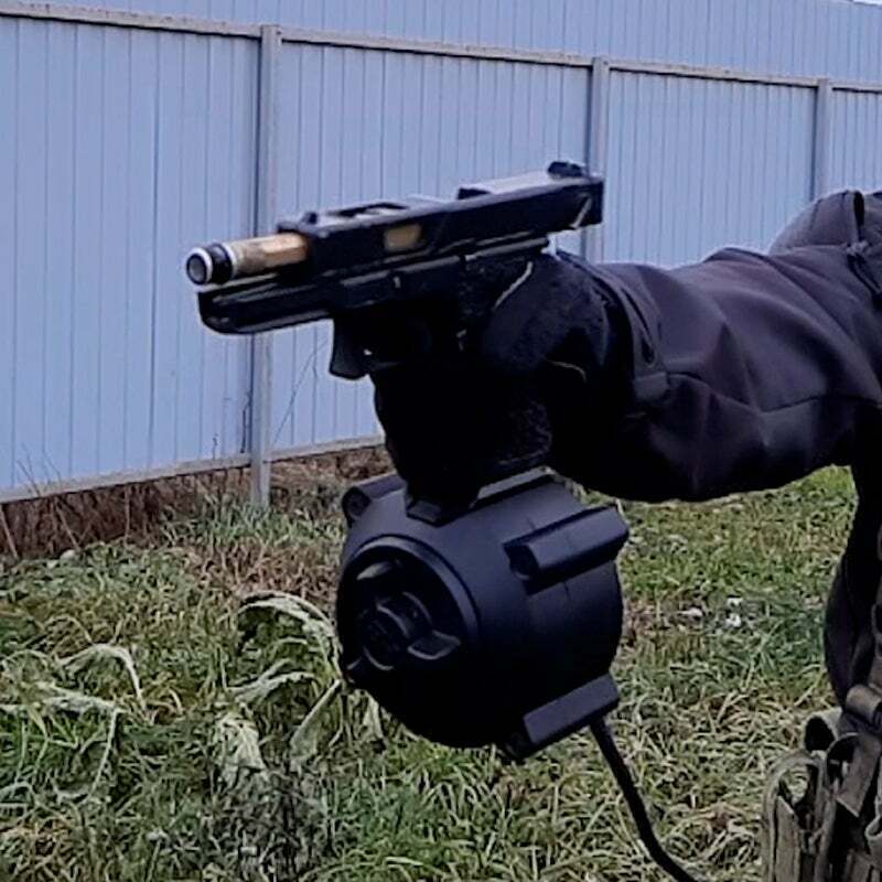 Free STL file Drum mag for Glock 17/18 GBB (only airsoft HPA) 🥁・3D